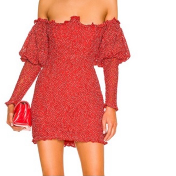 REVOLVE For Love & Lemons Red lace dress Size S